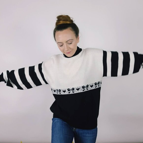 Vintage Morgan Square Mock Neck Grandma Sweater - Picture 9 of 10